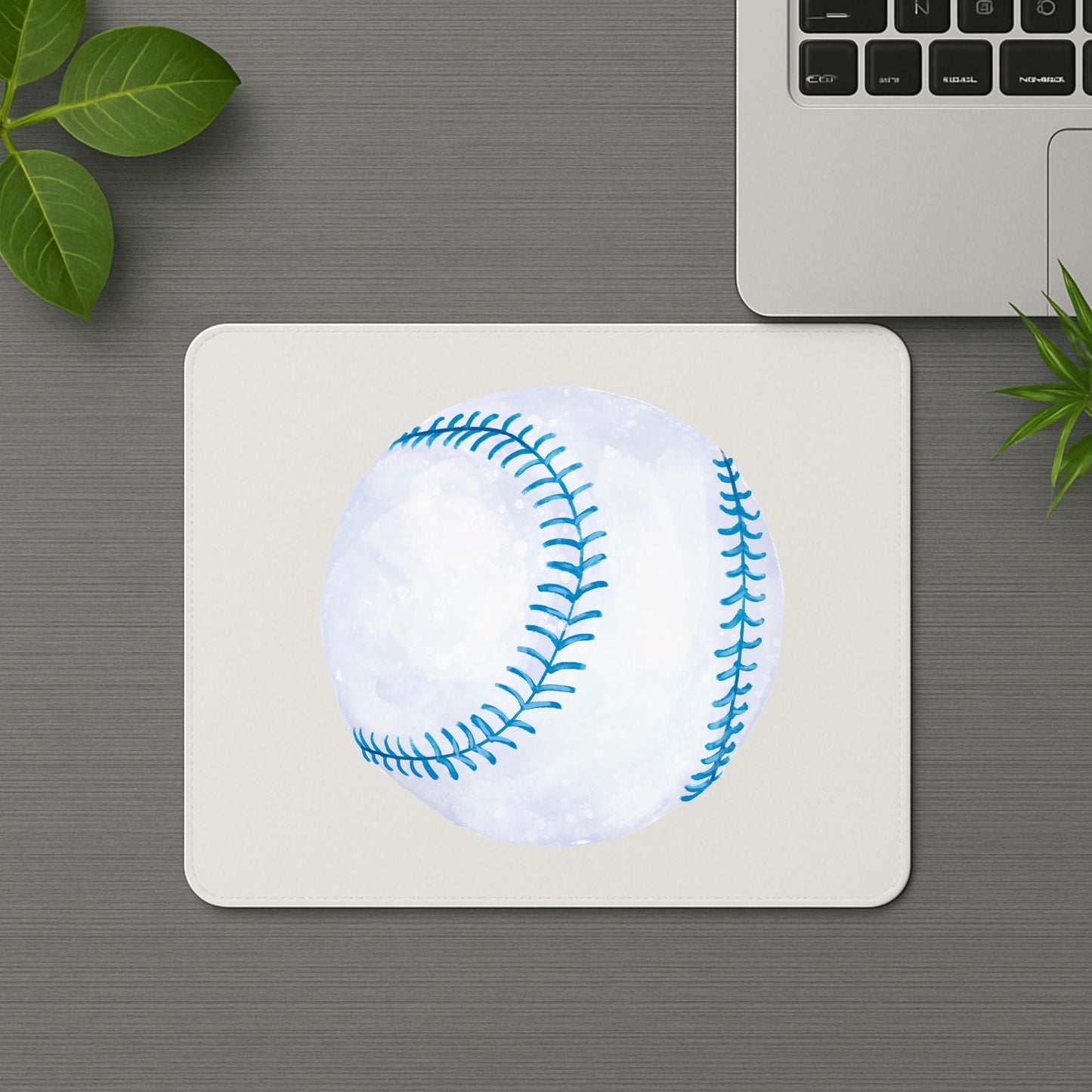 Blue Stitch Baseball Mousepad - MerikaArt