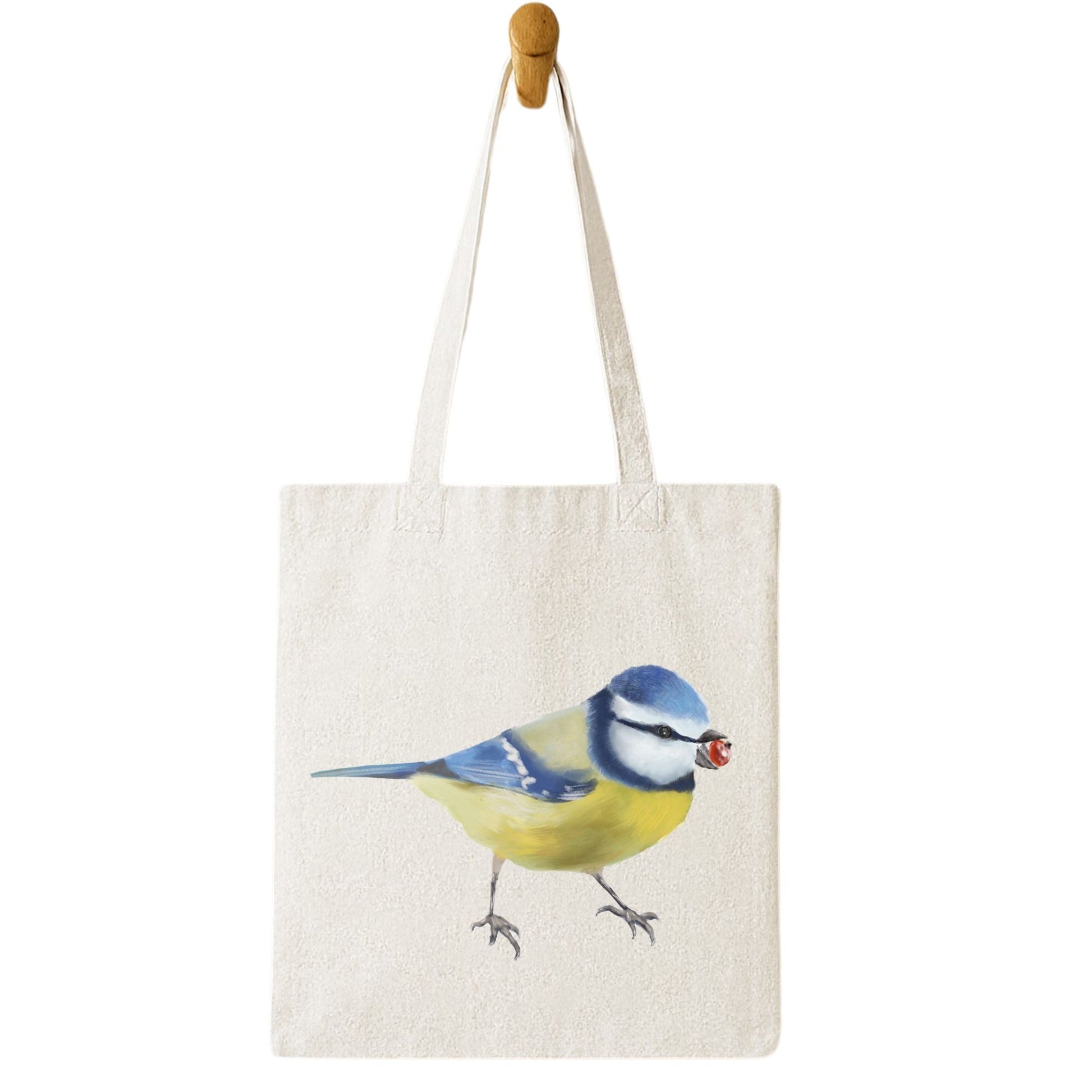 Blue Tit Canvas Tote Bag - MerikaArt