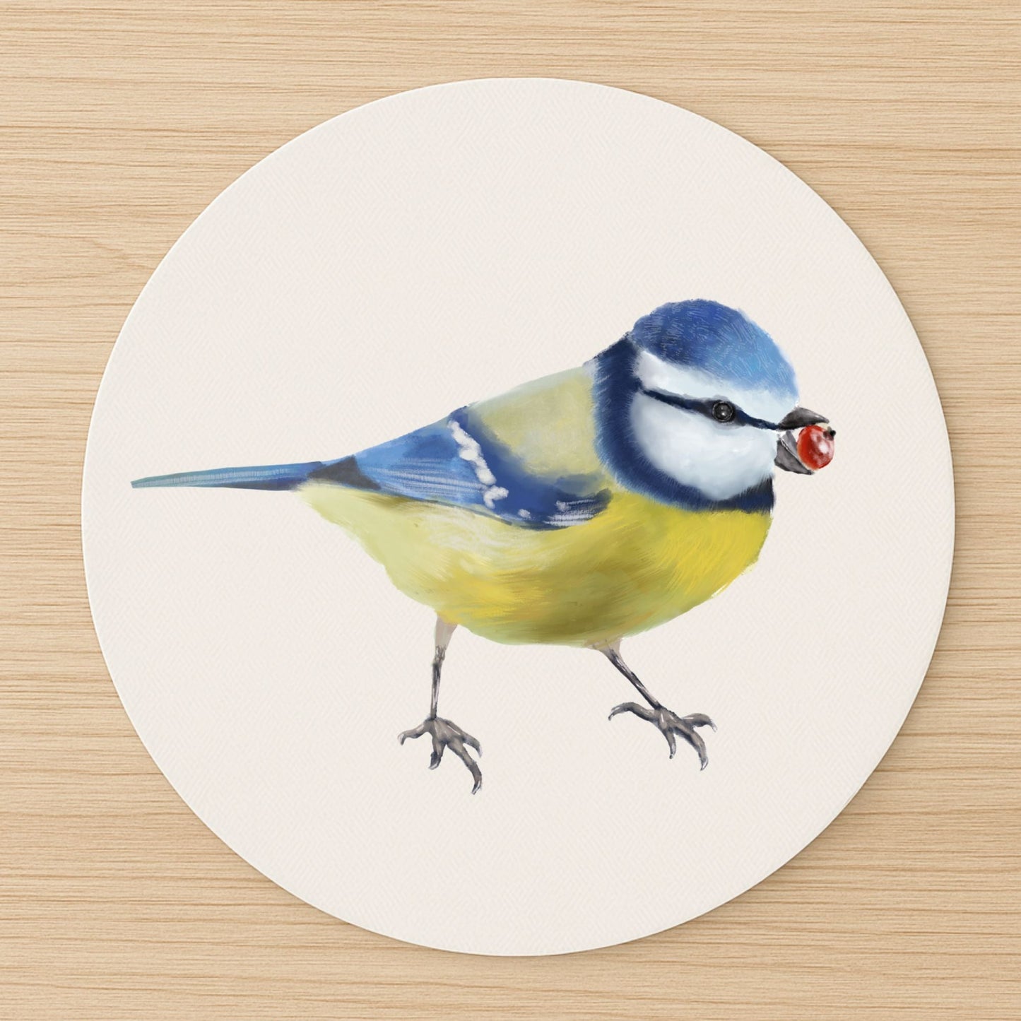 Blue Tit Mousepad - MerikaArt