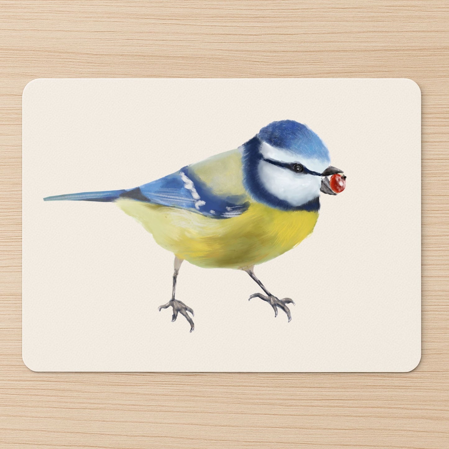 Blue Tit Mousepad - MerikaArt