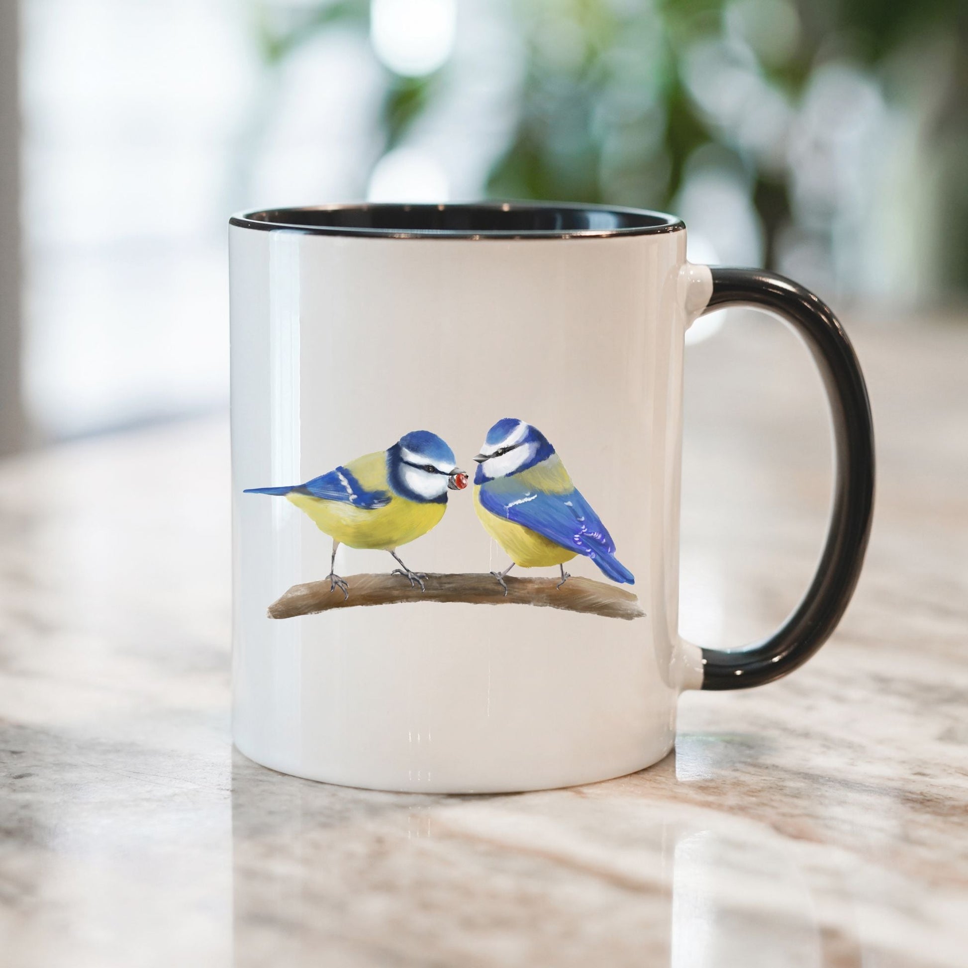 Blue Tit Pair Mug - MerikaArt