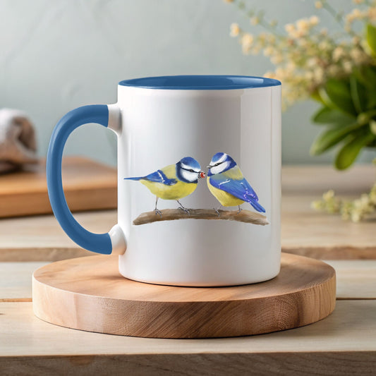 Blue Tit Pair Mug - MerikaArt