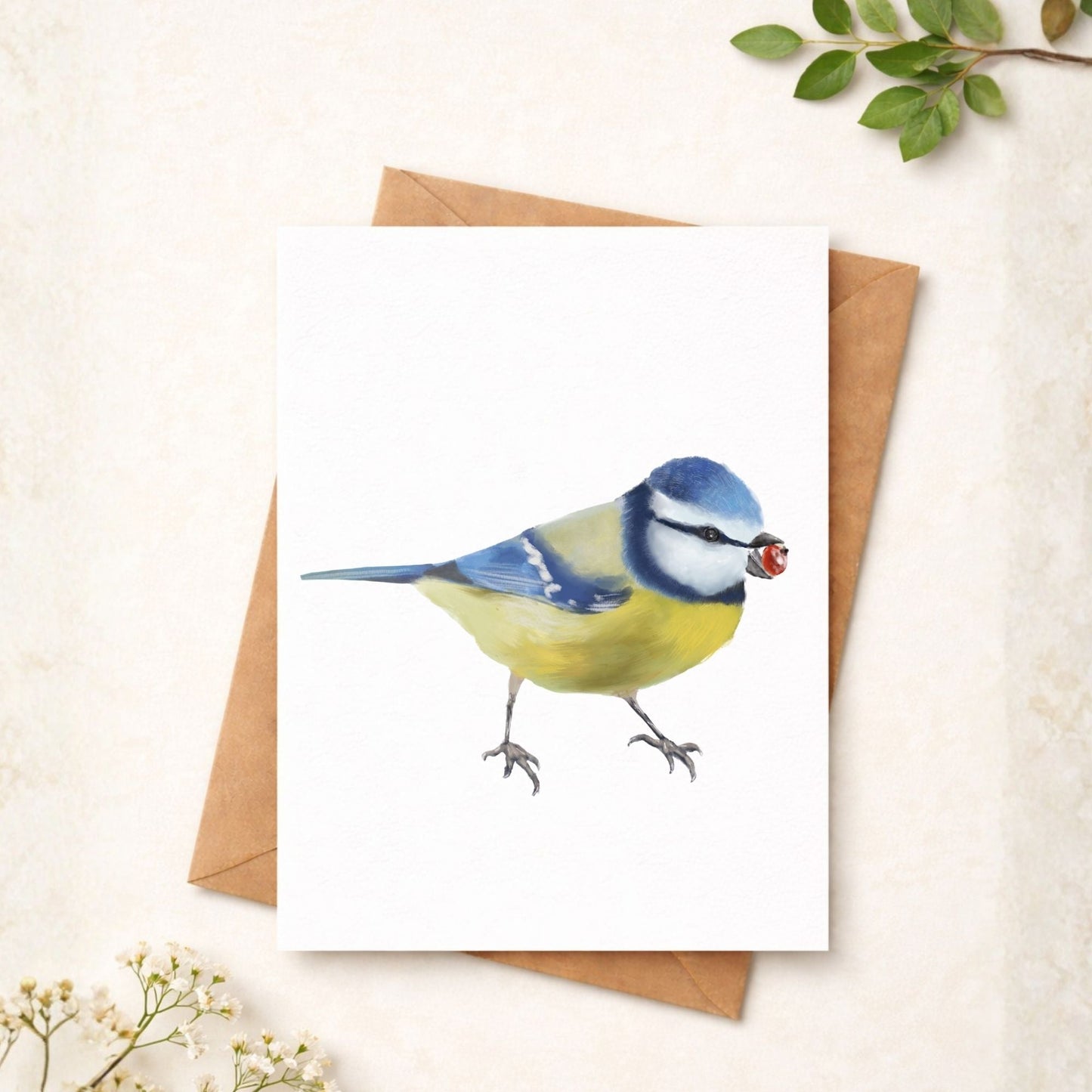 Blue Tit Postcard - MerikaArt