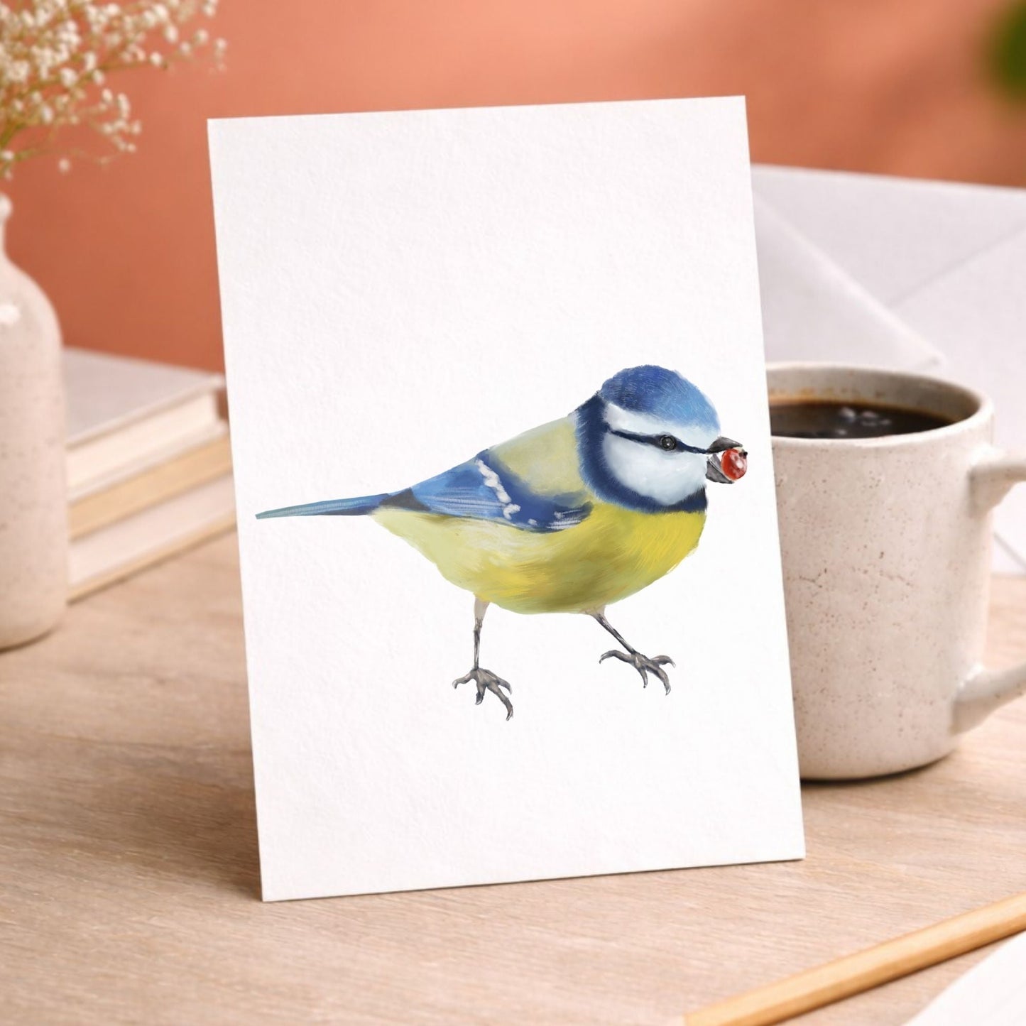 Blue Tit Postcard - MerikaArt