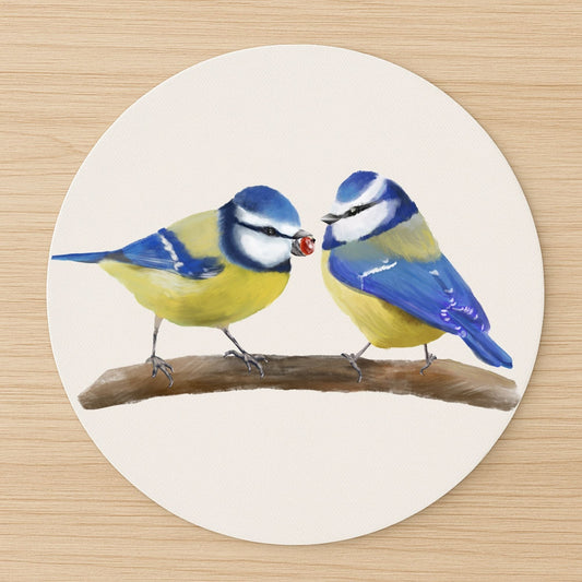 Blue Tits Mousepad - MerikaArt