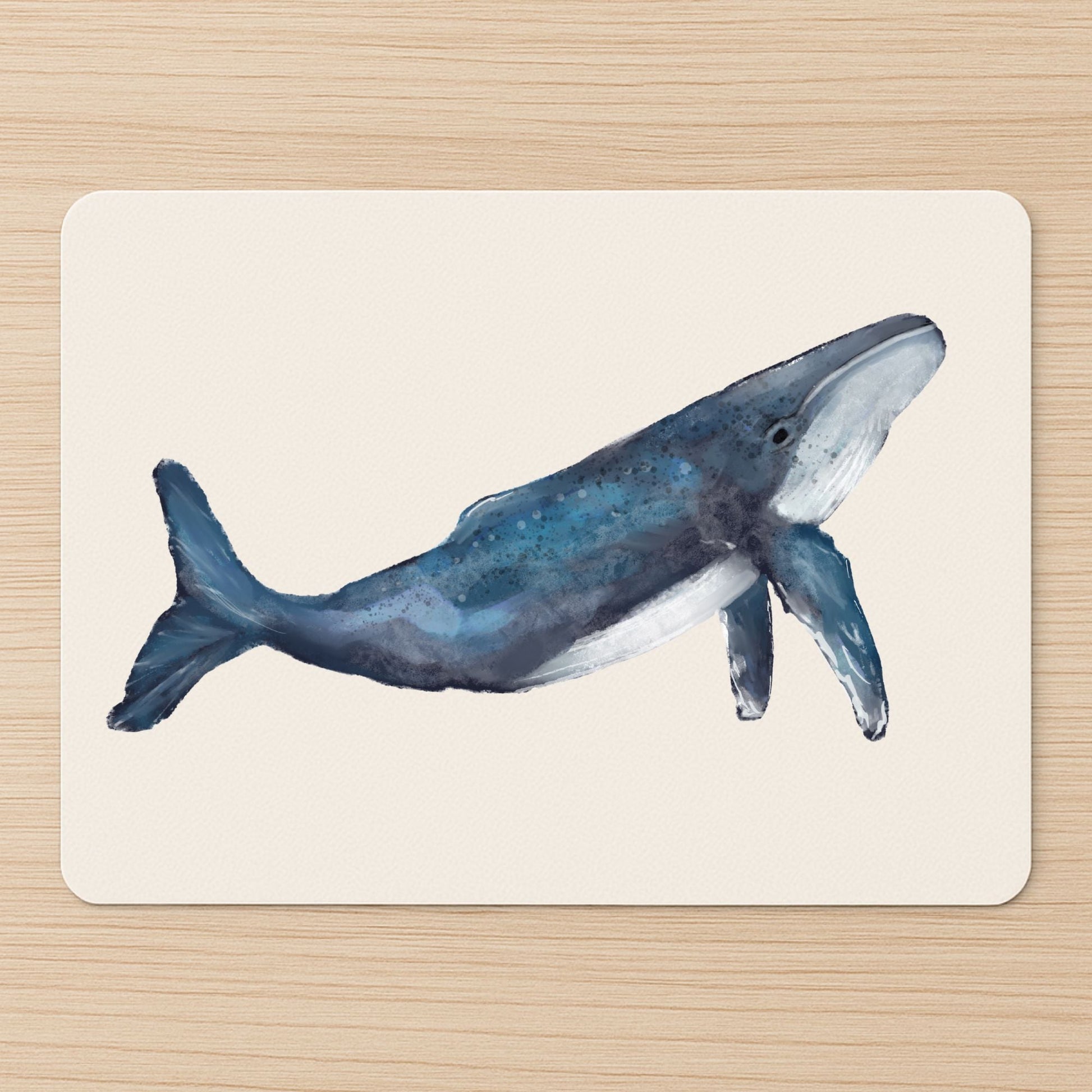 Blue Whale Mousepad - MerikaArt
