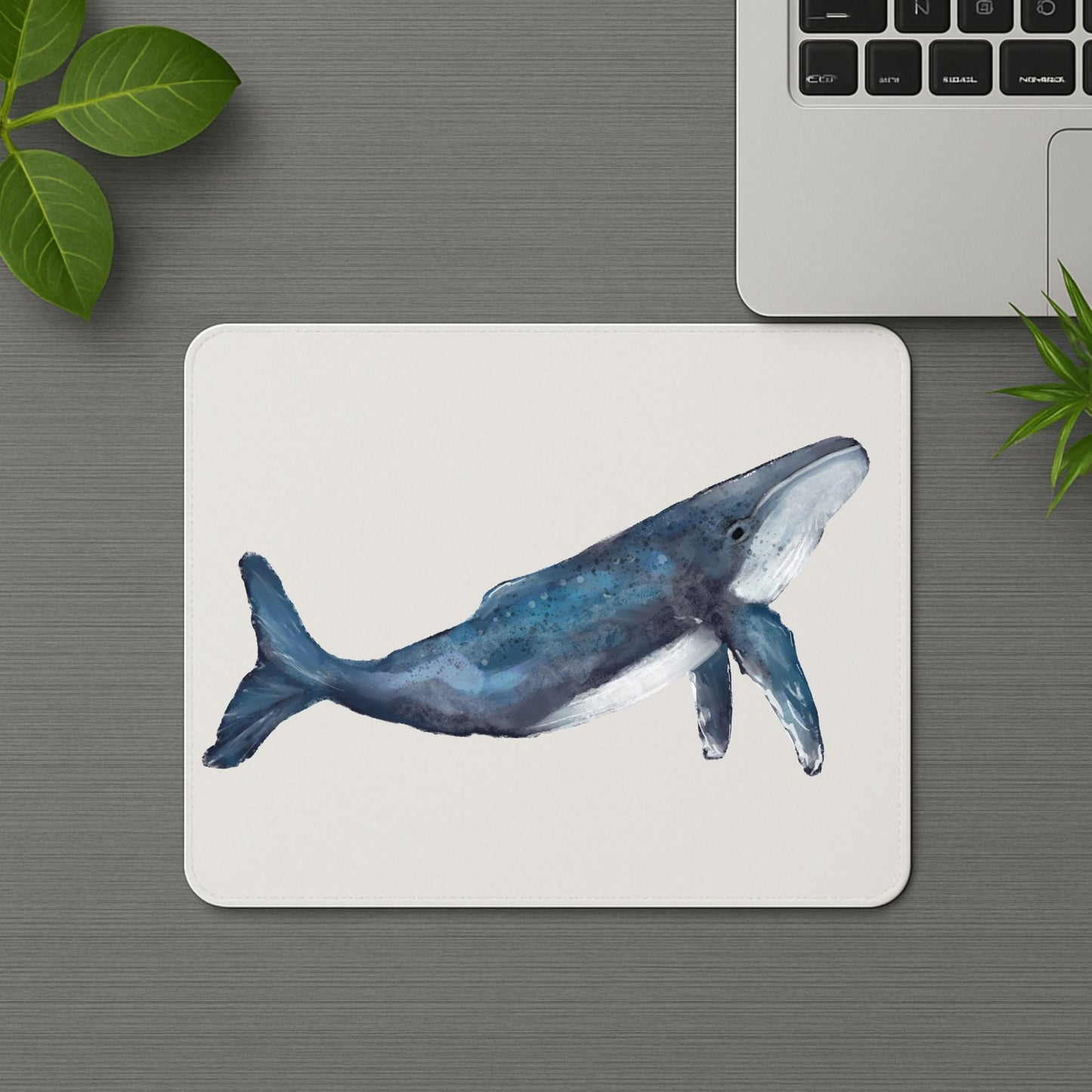 Blue Whale Mousepad - MerikaArt