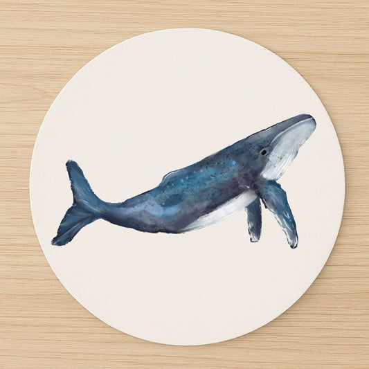 Blue Whale Mousepad - MerikaArt