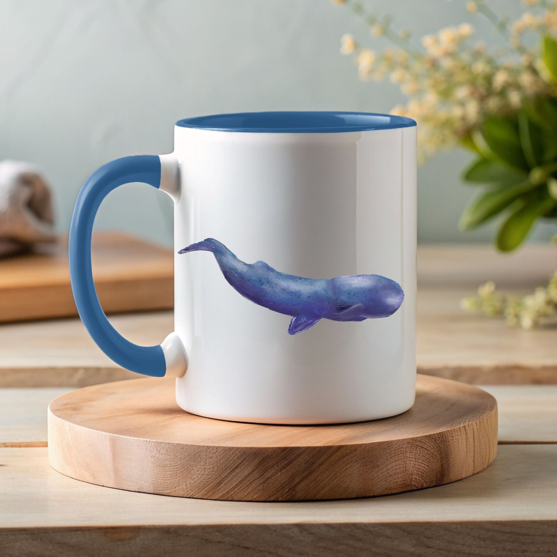 Blue Whale Mug - MerikaArt