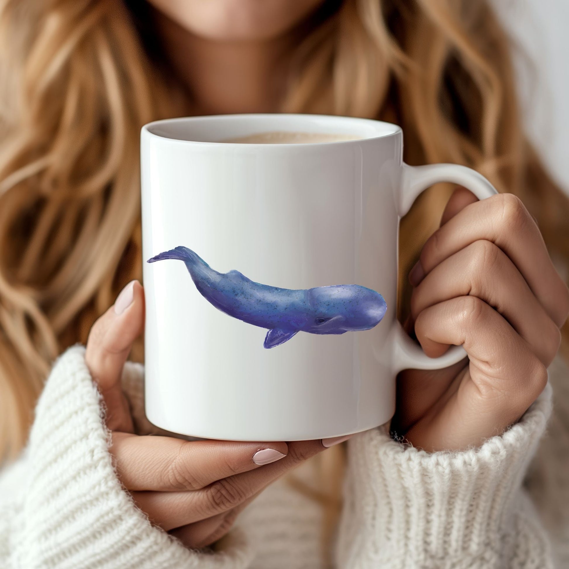 Blue Whale Mug - MerikaArt