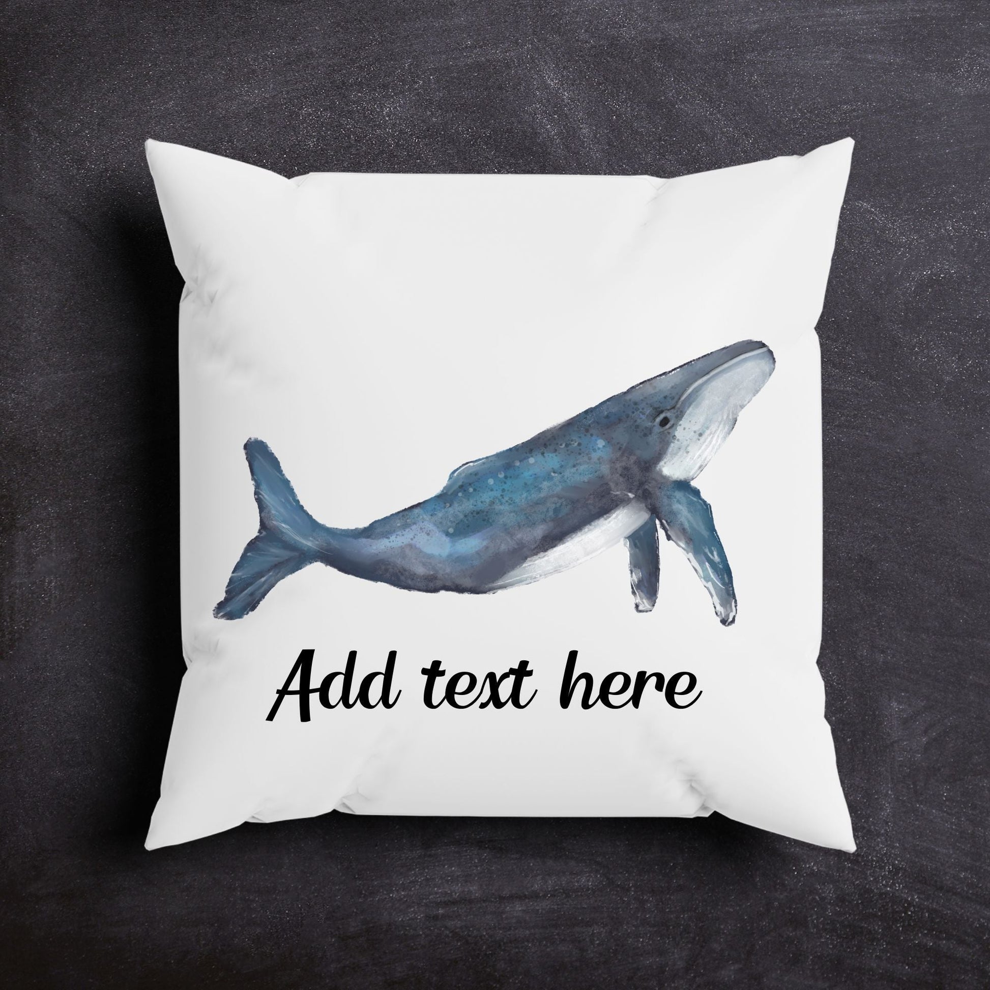 Blue Whale Pillow - MerikaArt