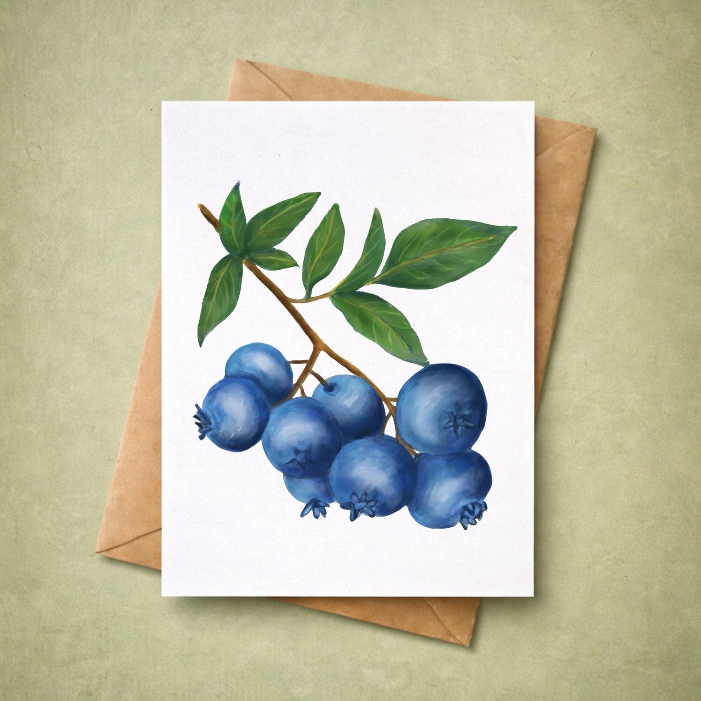 Blueberry Postcard - MerikaArt