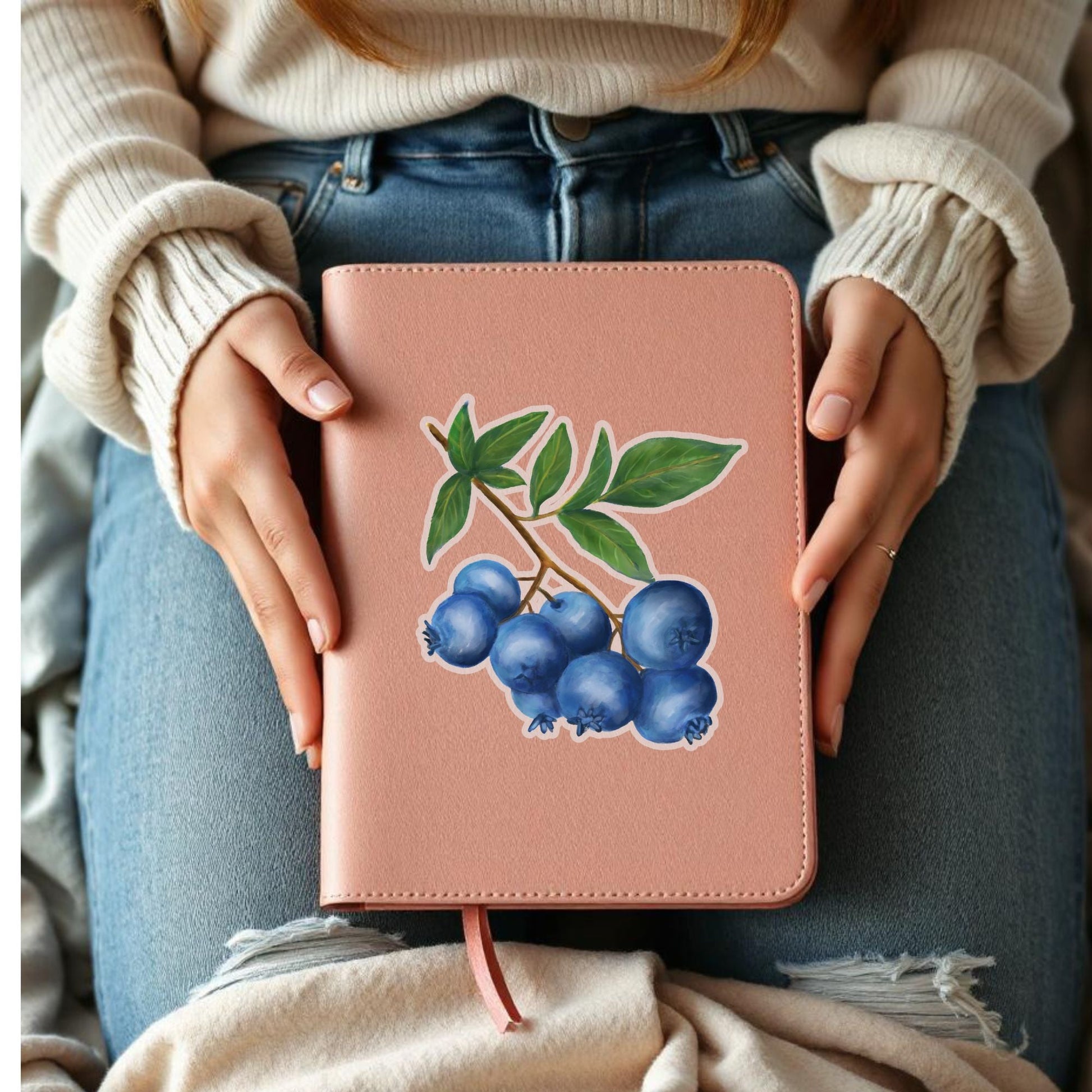 Blueberry Vinyl Sticker - MerikaArt