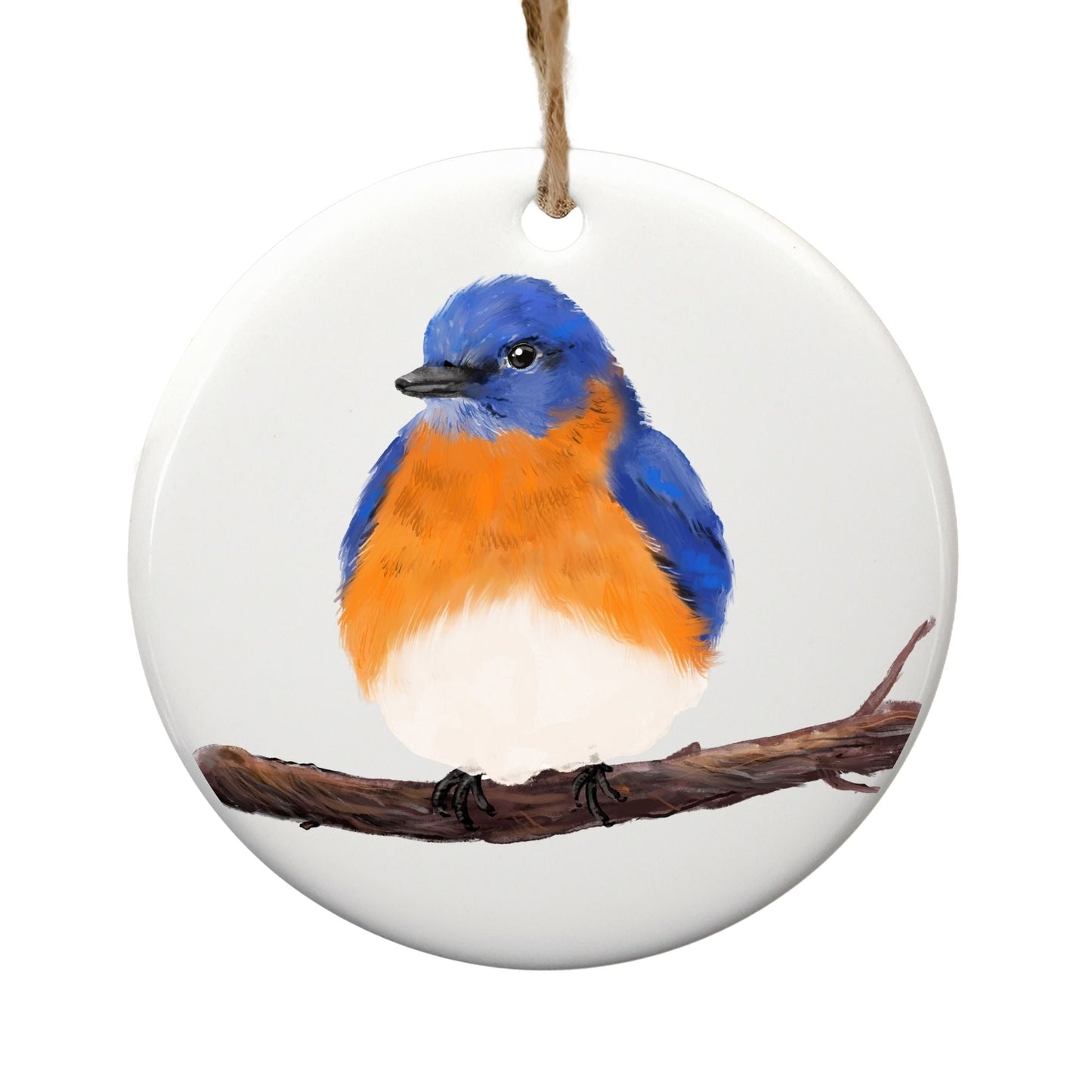 Bluebird Ceramic Ornament - MerikaArt