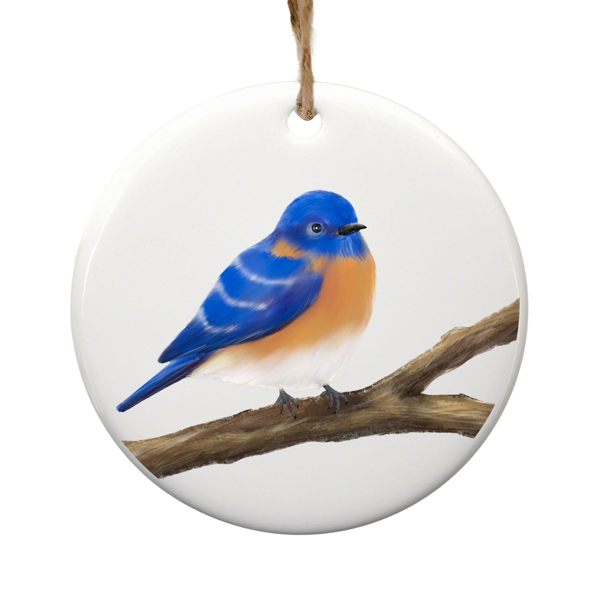 Bluebird Ceramic Ornament - MerikaArt