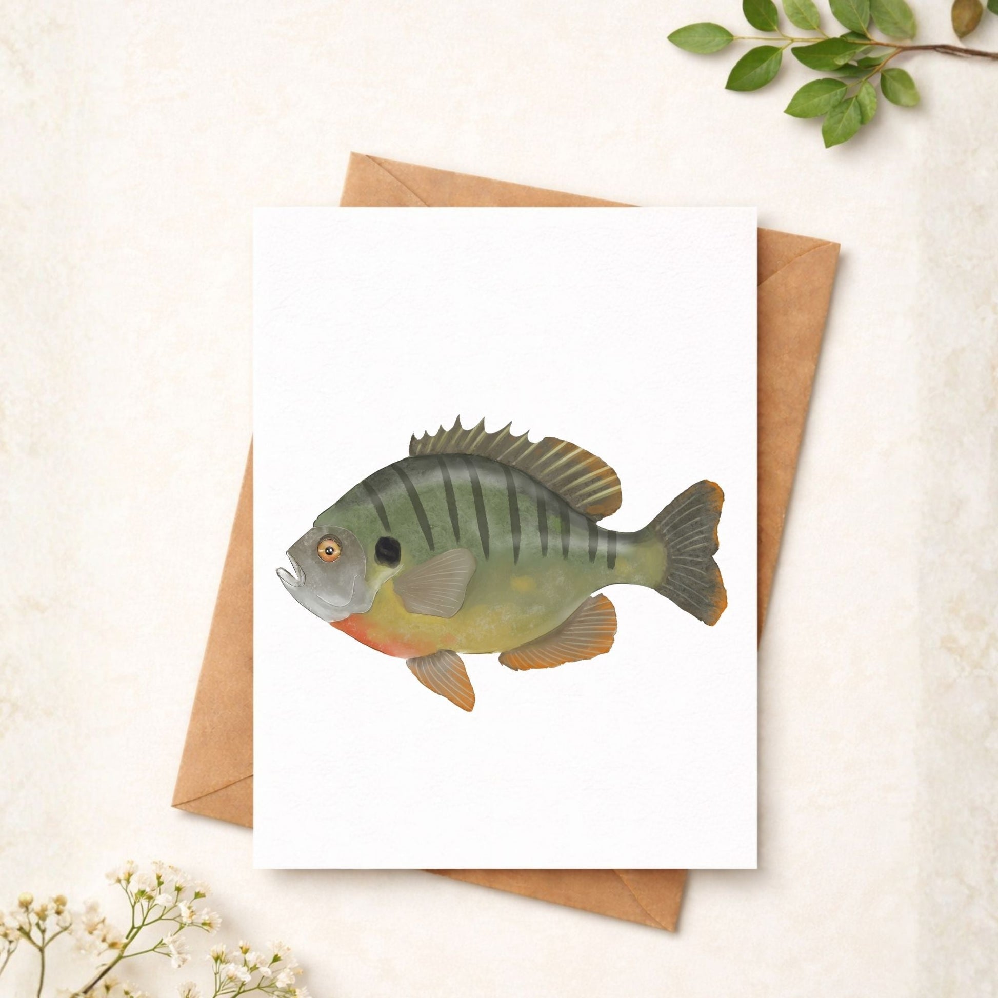 Bluegill Fish Postcard - MerikaArt