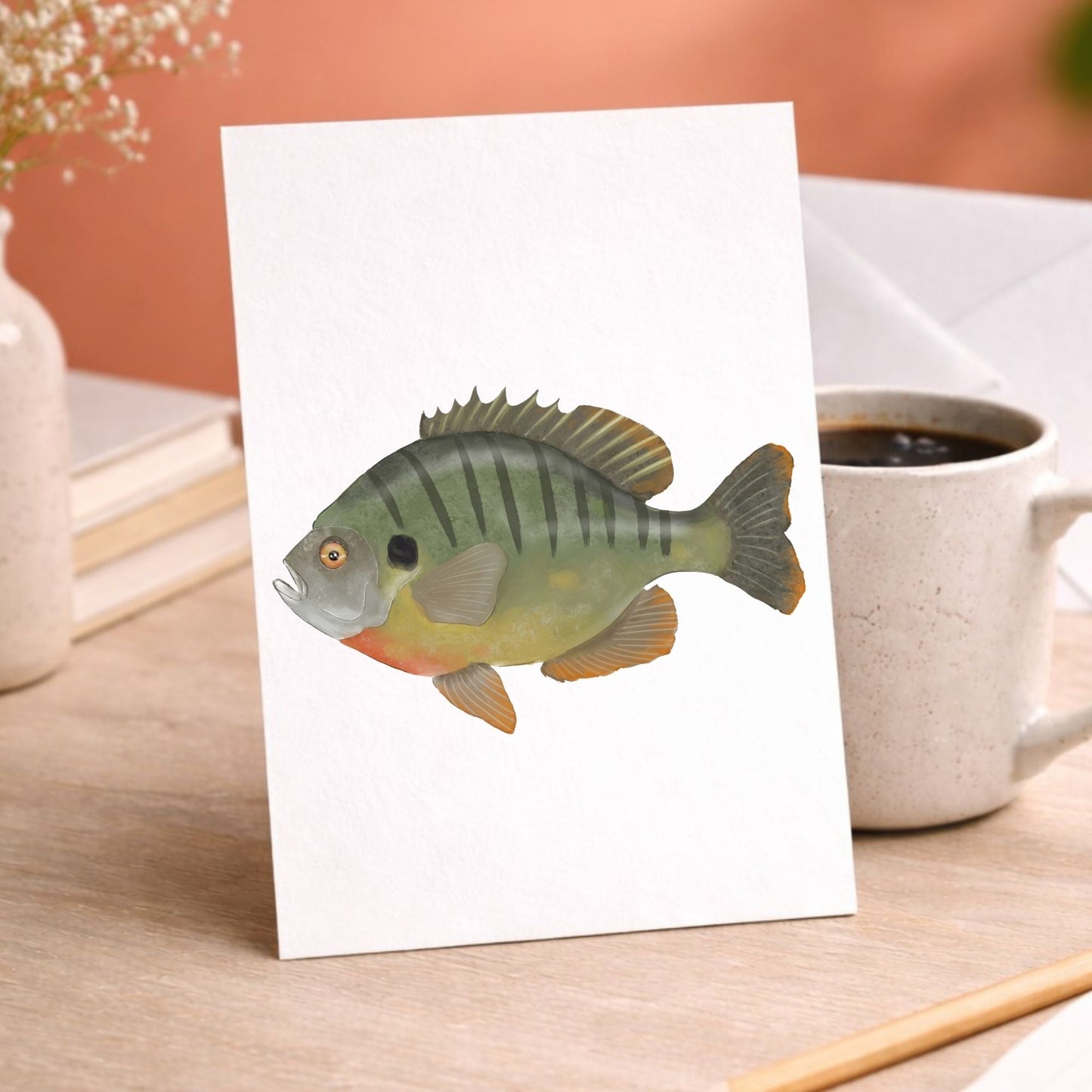 Bluegill Fish Postcard - MerikaArt