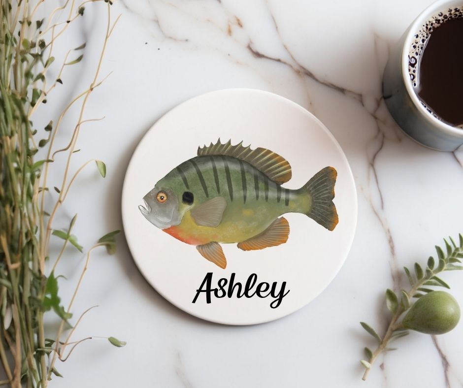 Bluegill Sunfish Ceramic Coaster - MerikaArt