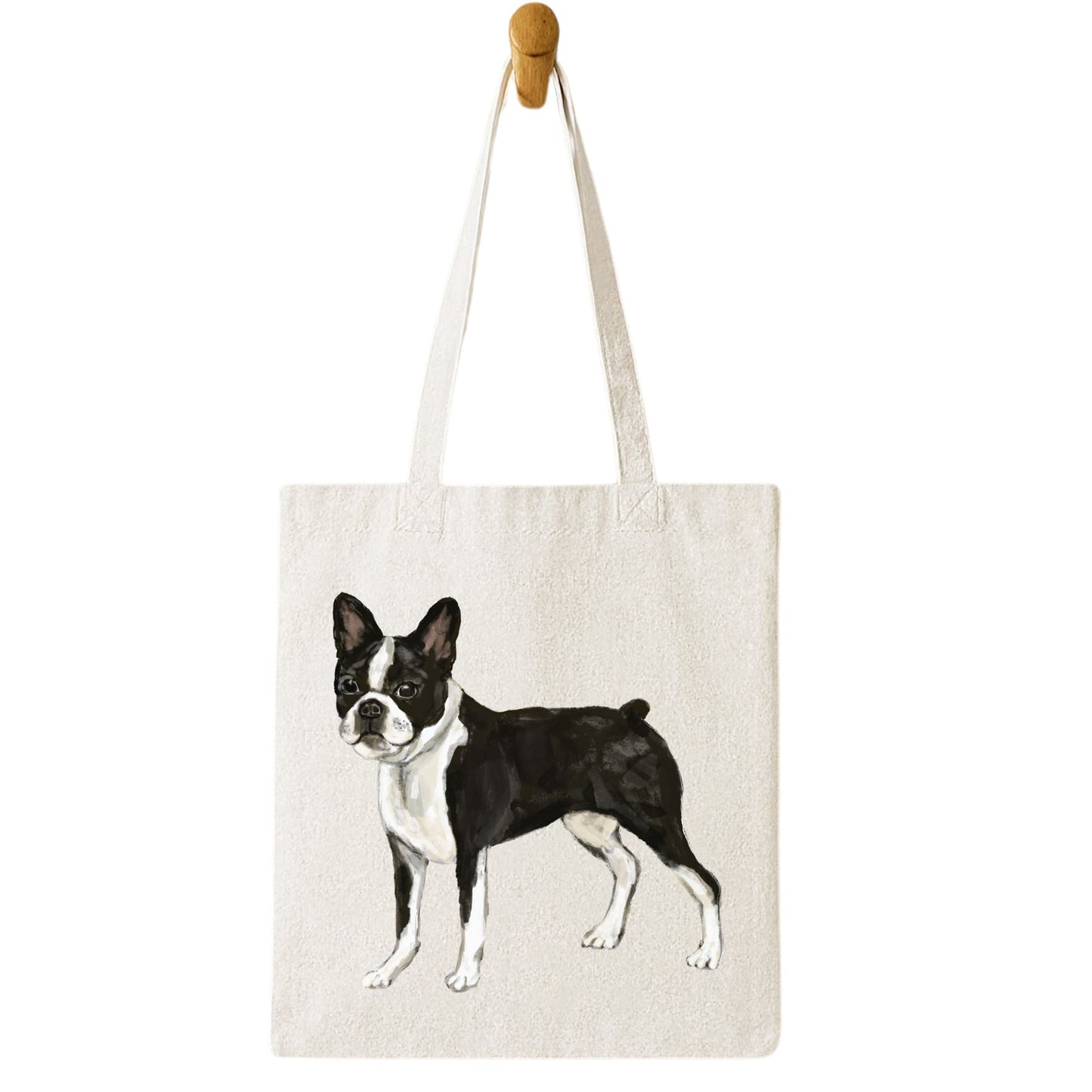 Boston Terrier Canvas Tote Bag - MerikaArt