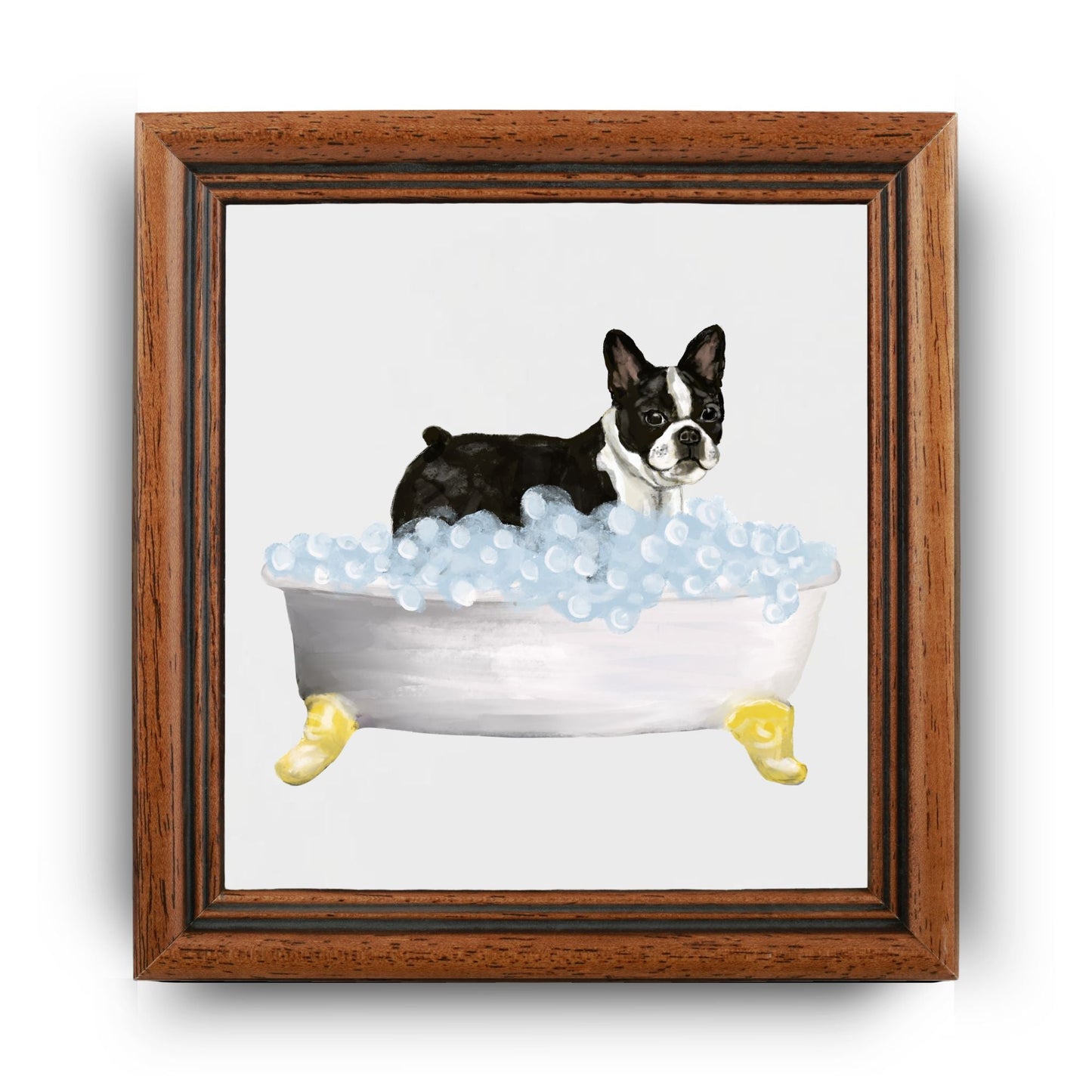 Boston Terrier Ceramic Tile - MerikaArt