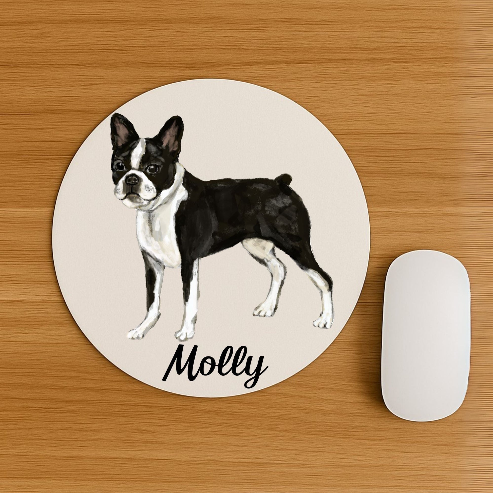 Boston Terrier Mousepad - MerikaArt