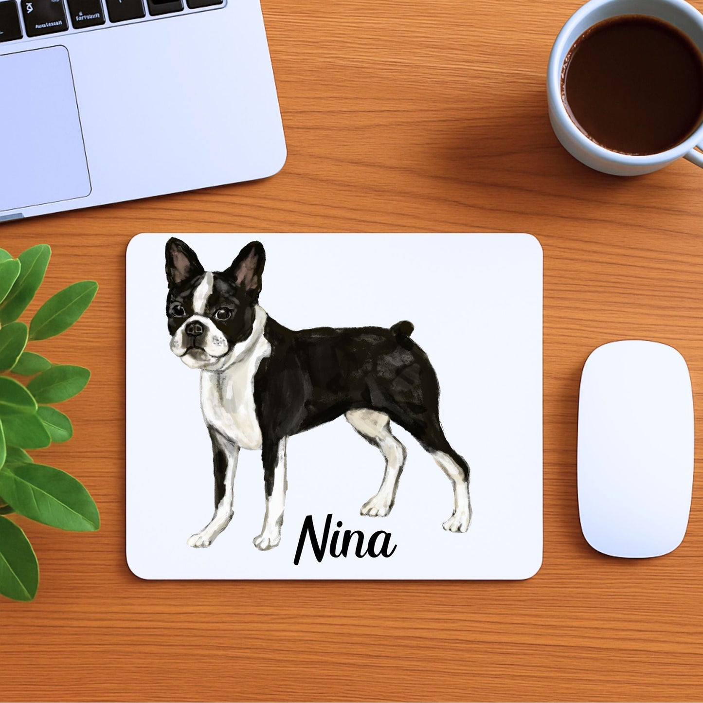 Boston Terrier Mousepad - MerikaArt