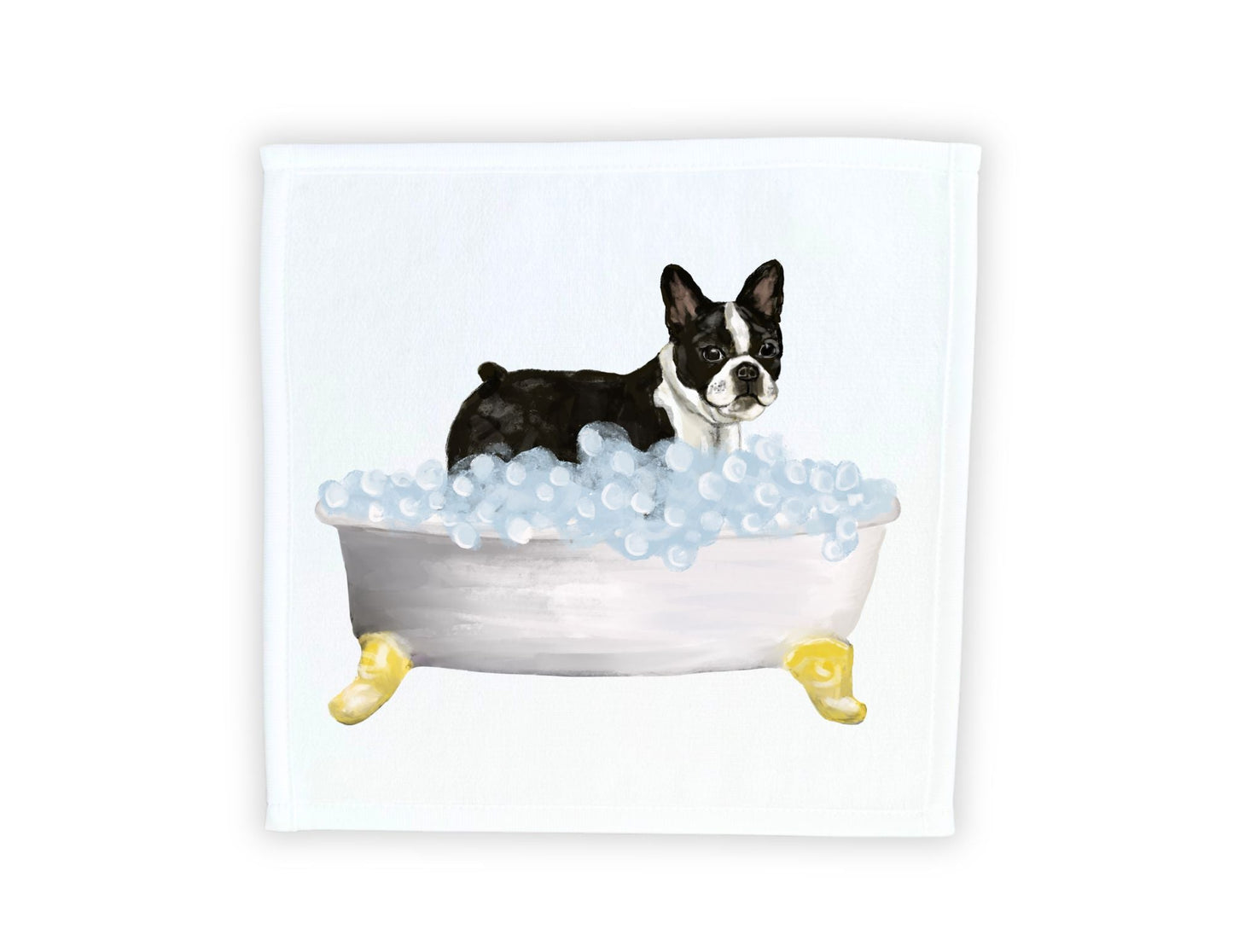 Boston Terrier Washcloth - MerikaArt