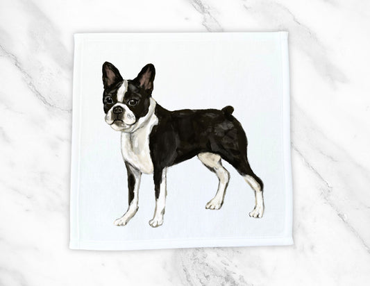 Boston Terrier Washcloth - MerikaArt