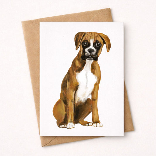 Boxer Dog Postcard - MerikaArt