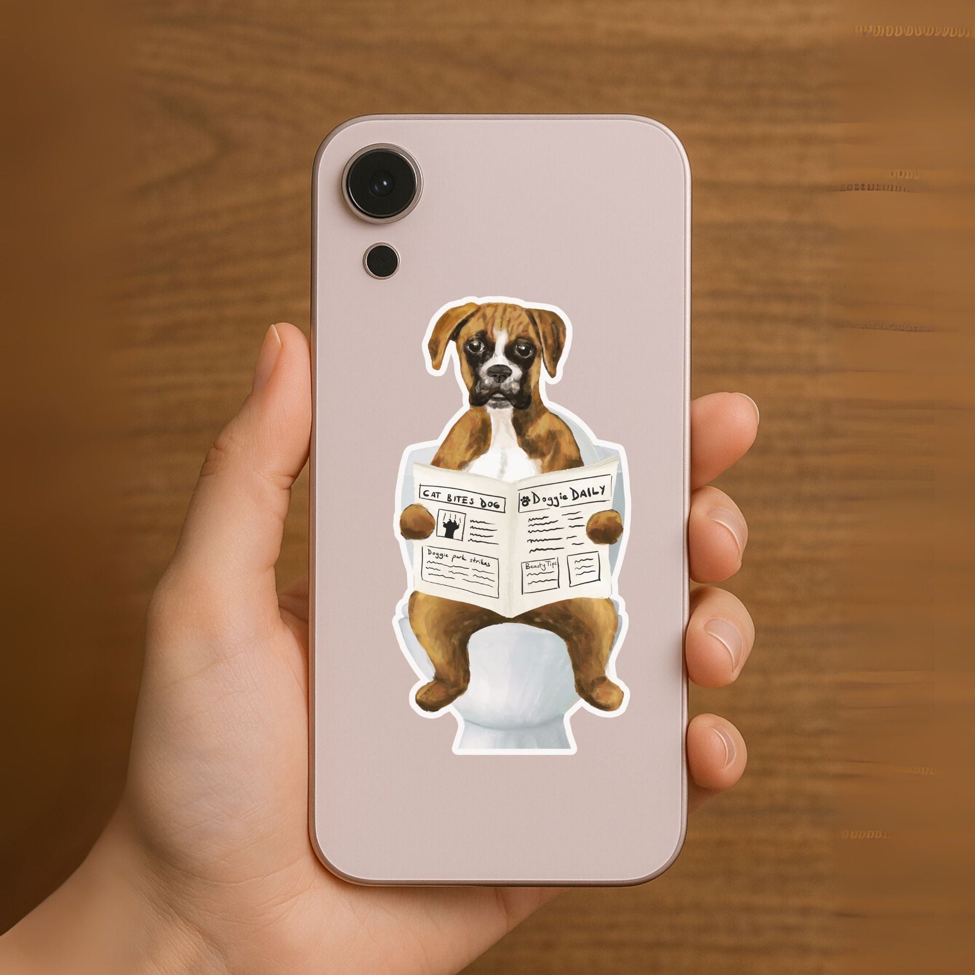 Boxer Dog Vinyl Sticker - MerikaArt