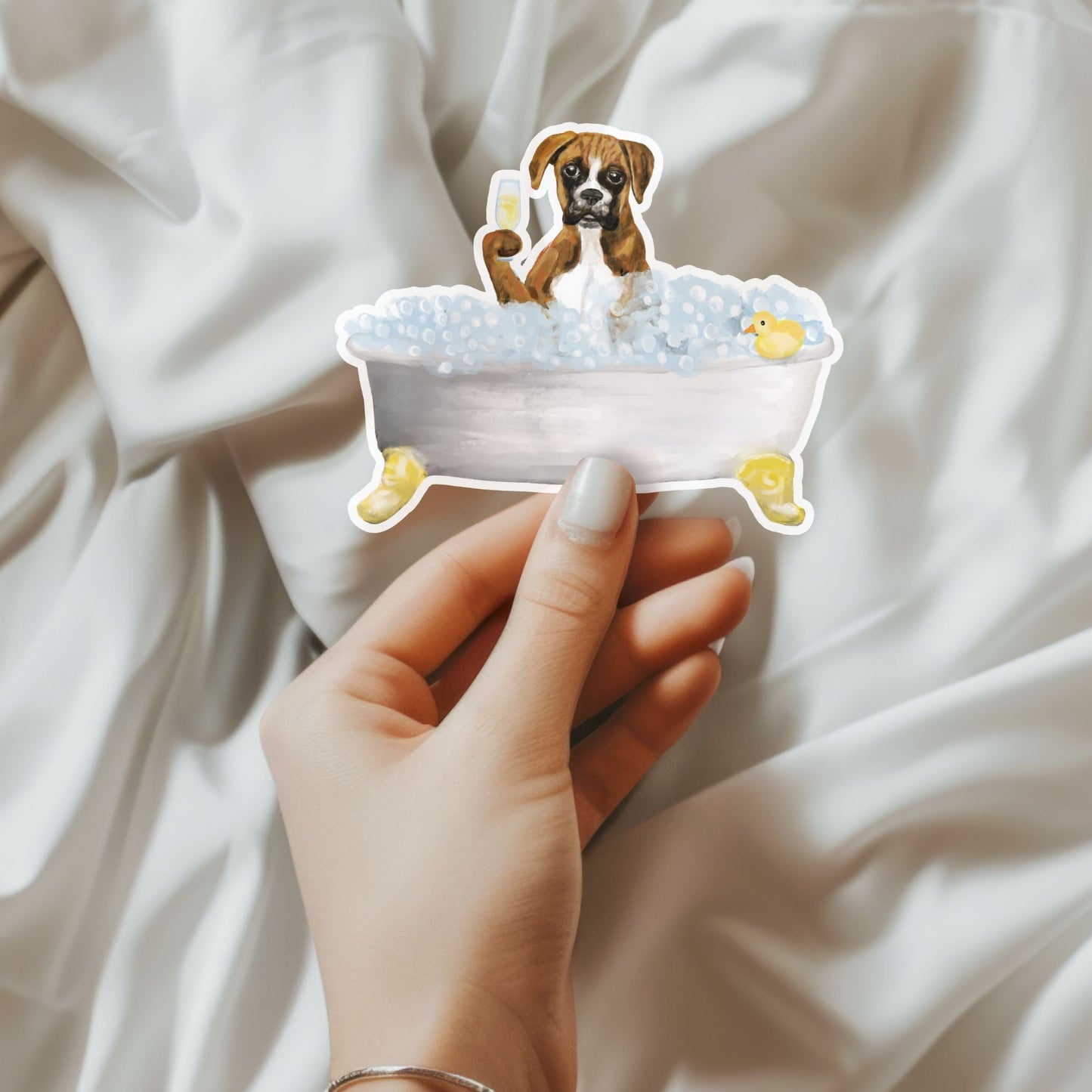 Boxer Dog Vinyl Sticker - MerikaArt