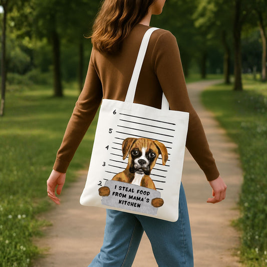 Boxer Mugshot Tote Bag - MerikaArt