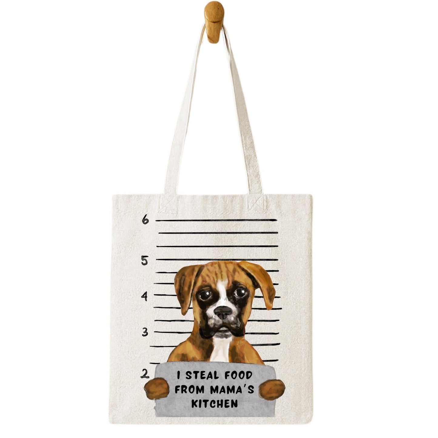 Boxer Mugshot Tote Bag - MerikaArt