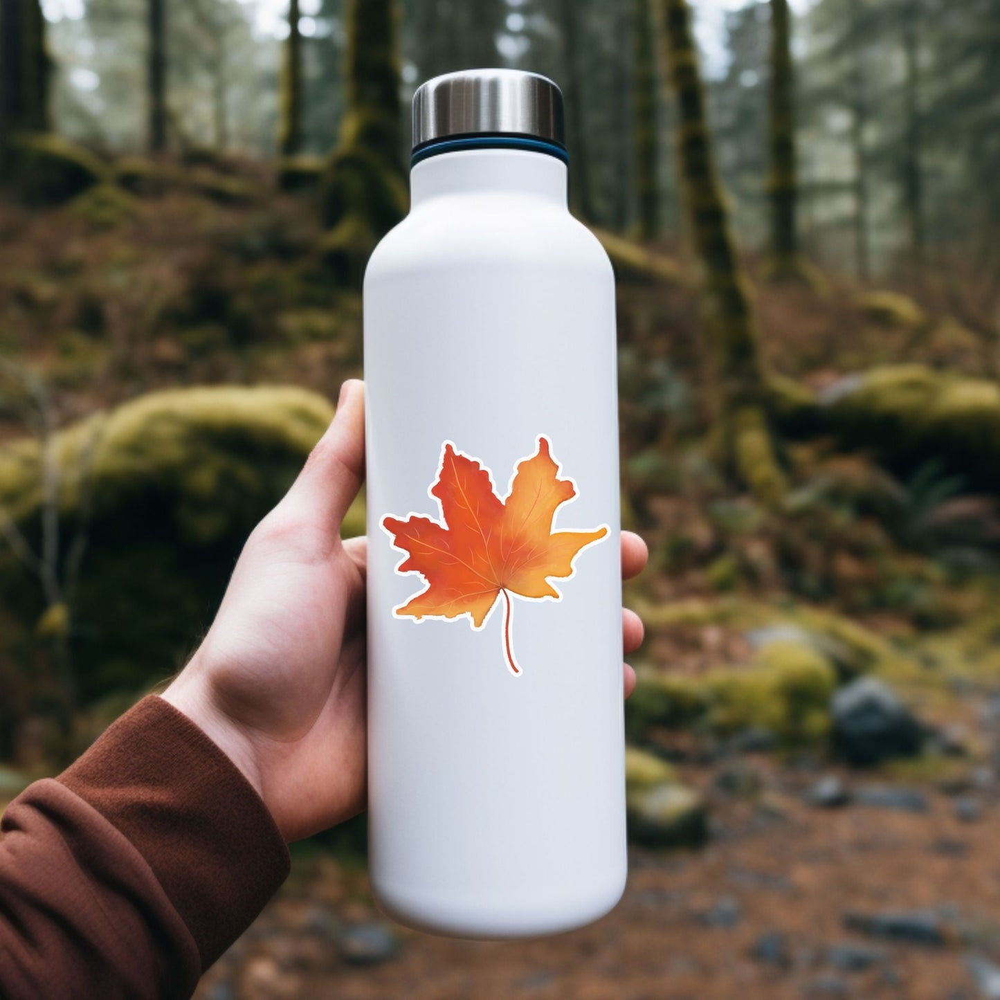 Bright Autumn Maple Leaf Sticker - MerikaArt