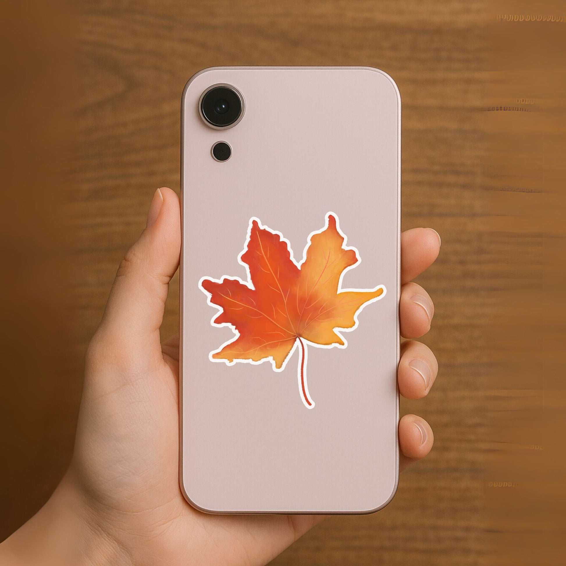 Bright Autumn Maple Leaf Sticker - MerikaArt