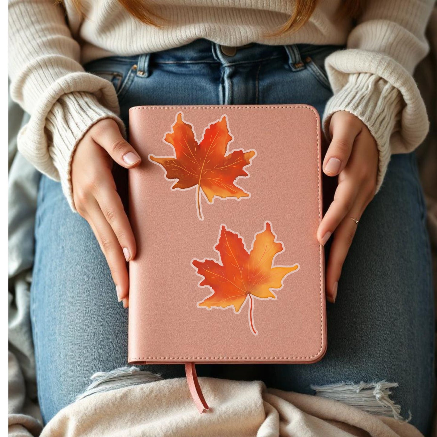 Bright Autumn Maple Leaf Sticker - MerikaArt