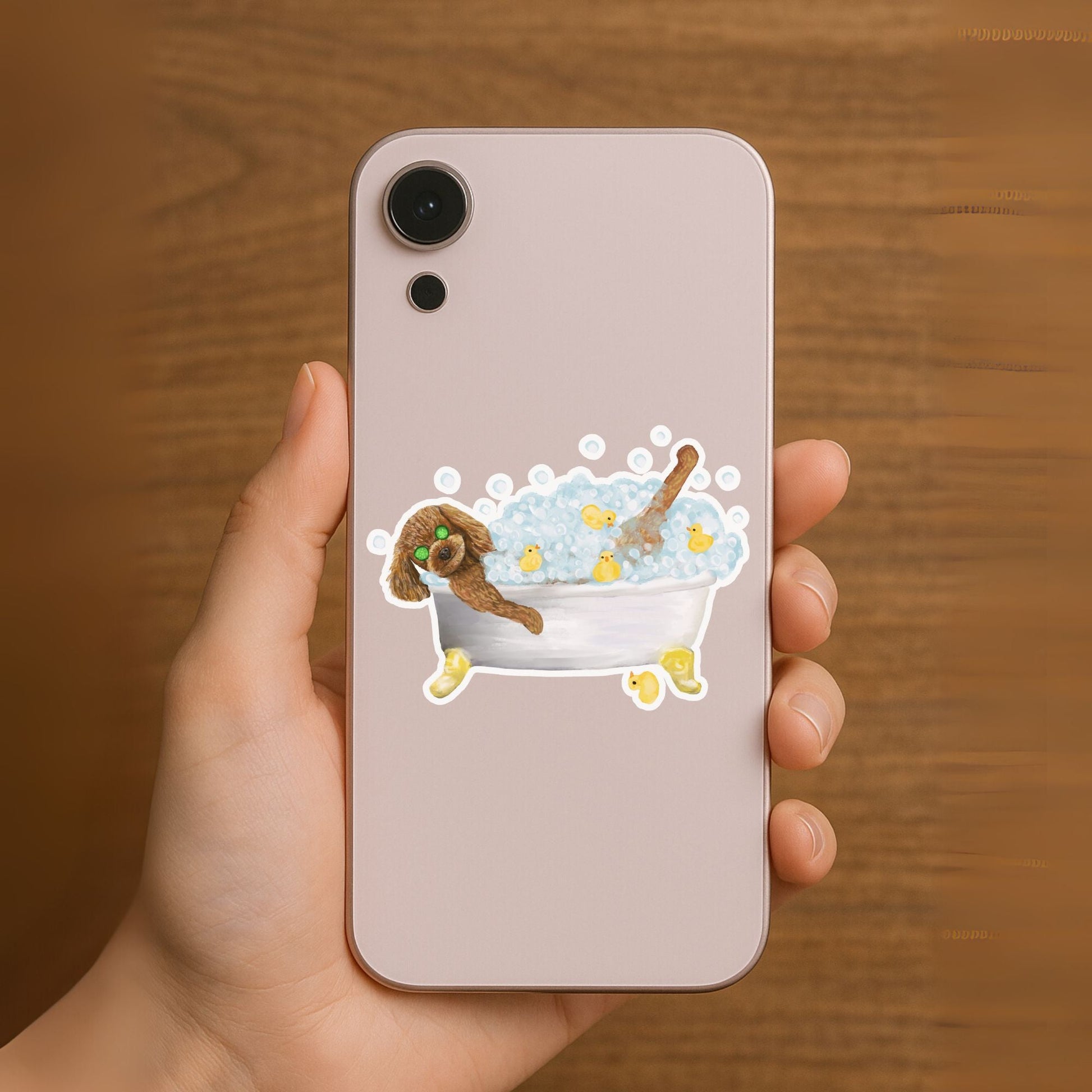 Brown Dog Vinyl Sticker - MerikaArt