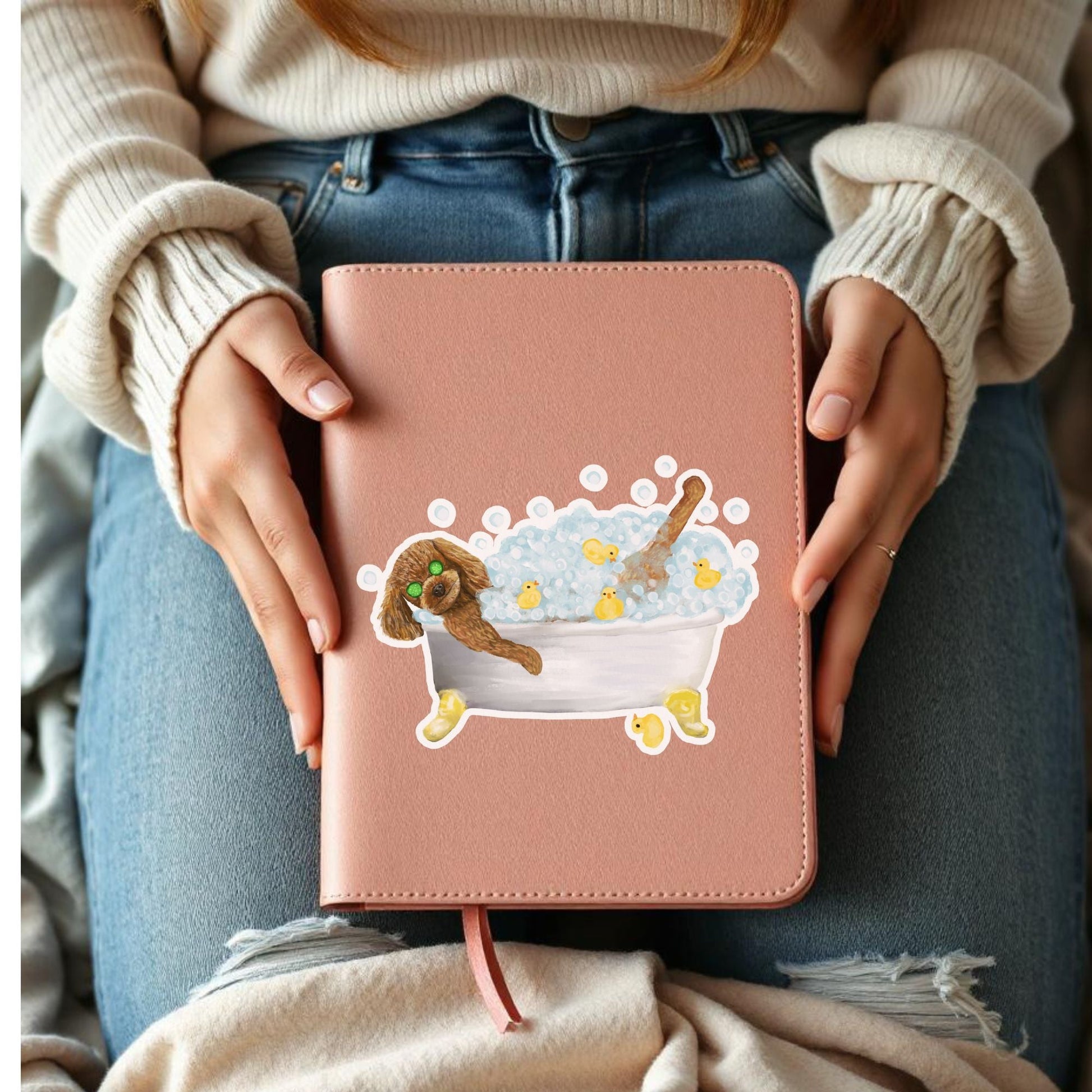 Brown Dog Vinyl Sticker - MerikaArt