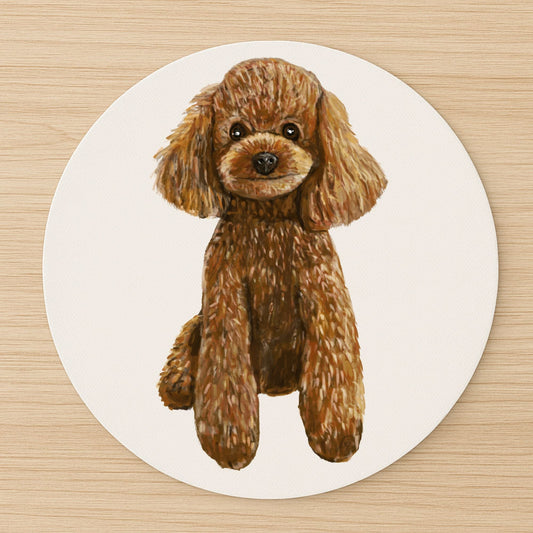 Brown Poodle Mousepad - MerikaArt