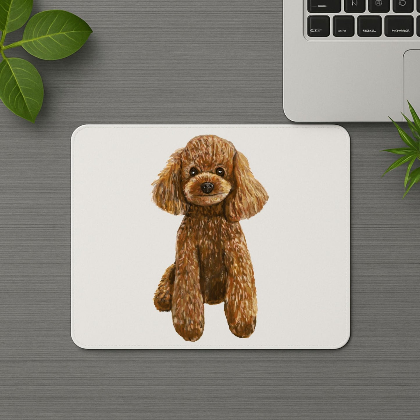Brown Poodle Mousepad - MerikaArt
