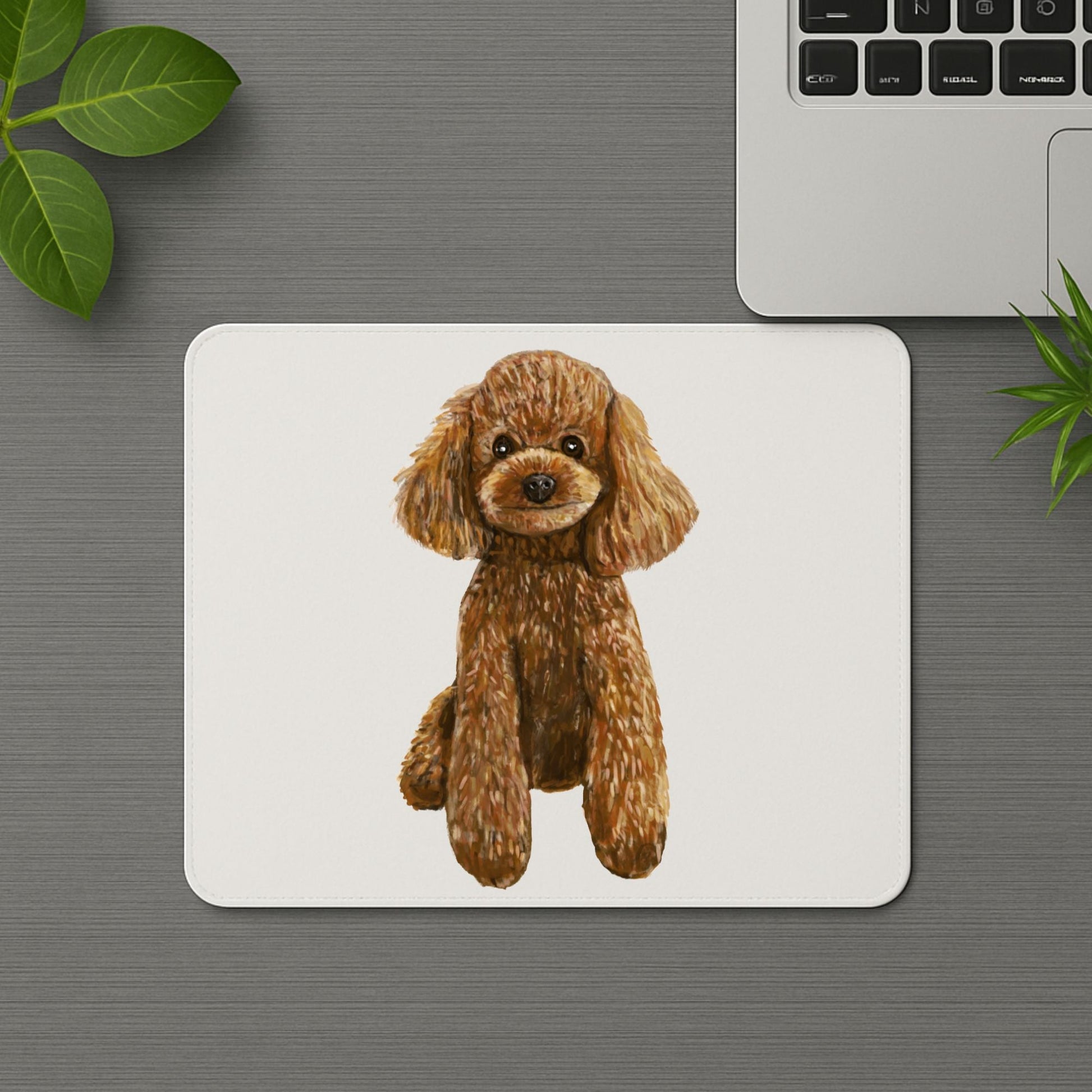Brown Poodle Mousepad - MerikaArt