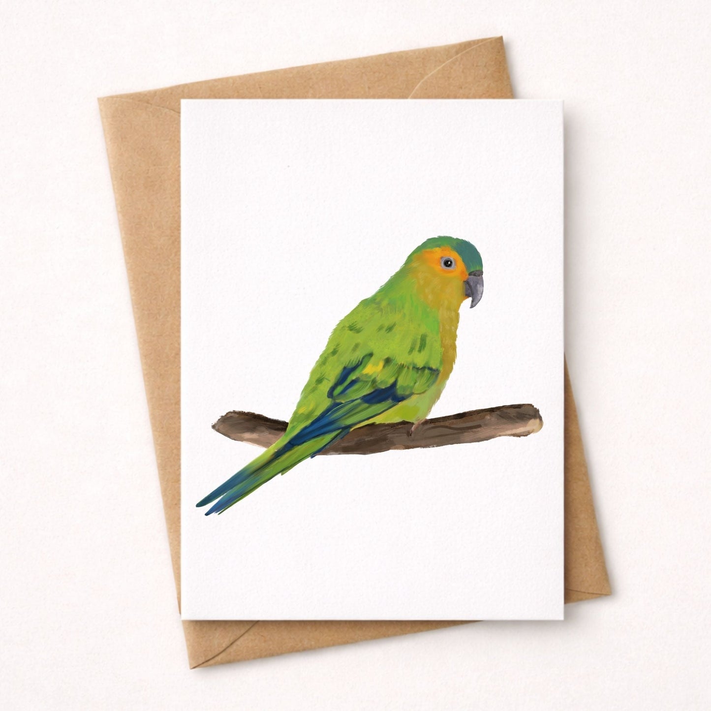 Brown - throated Parakeet Postcard - MerikaArt