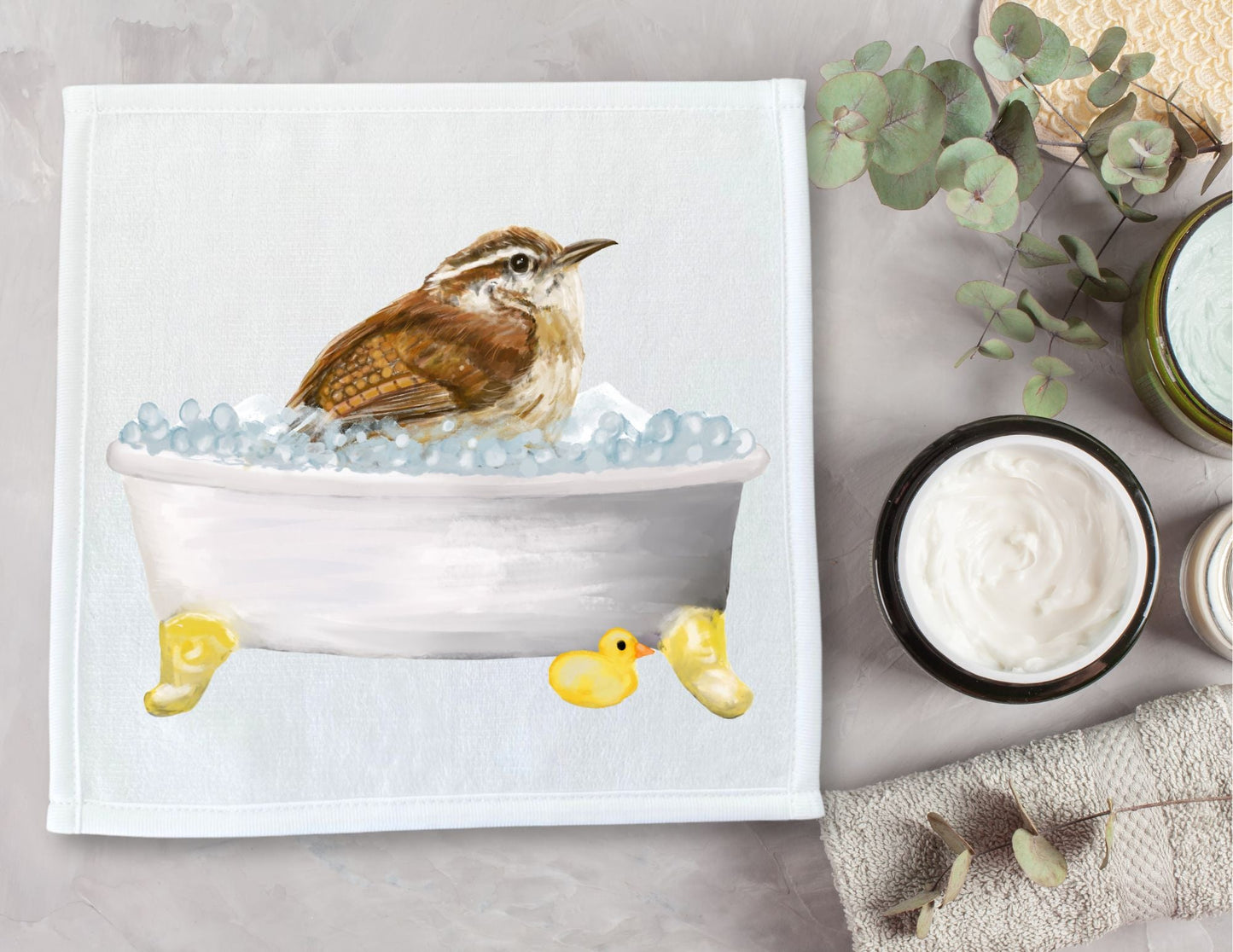 Bubble Bath Bird Washcloth – A Delightful Gift for Bird Lovers - MerikaArt