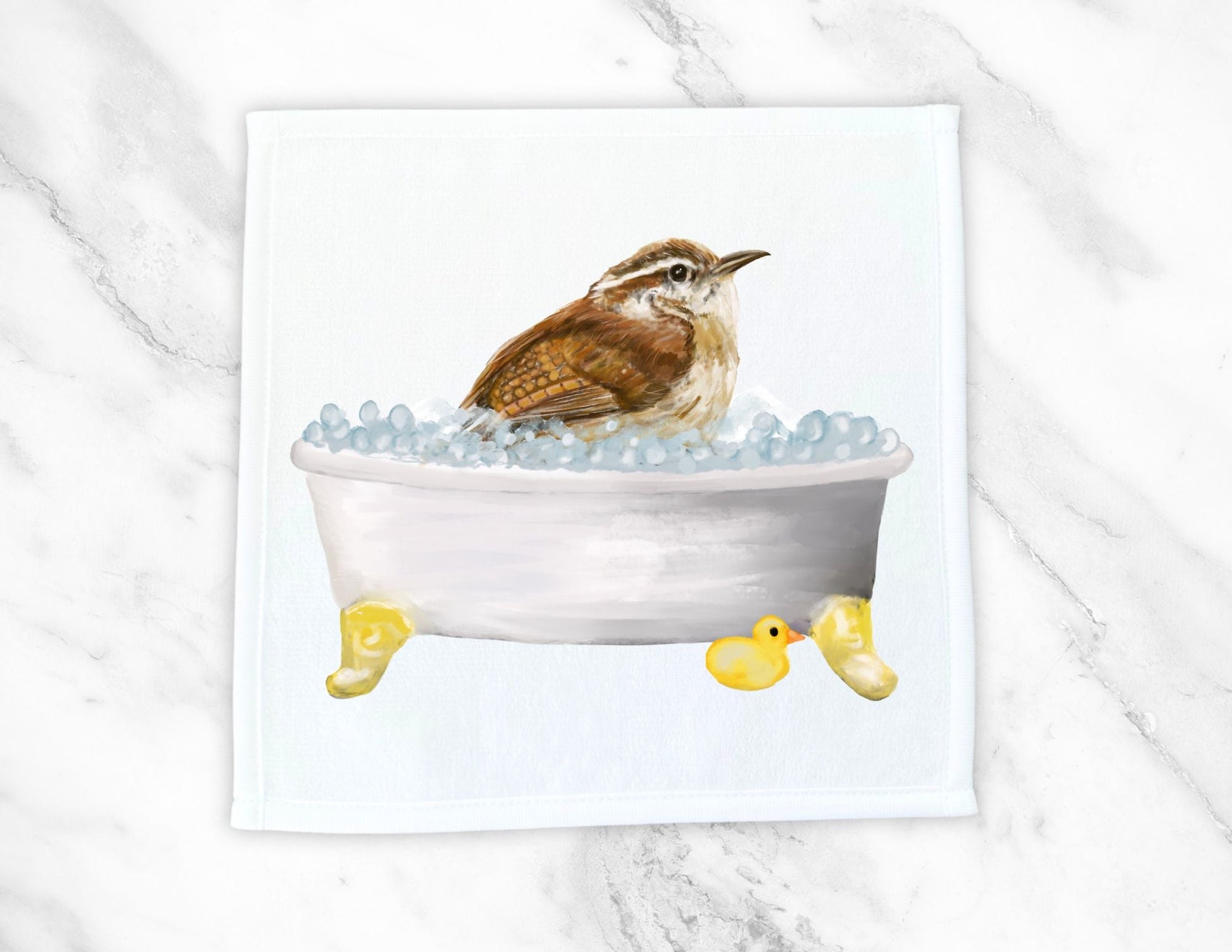 Bubble Bath Bird Washcloth – A Delightful Gift for Bird Lovers - MerikaArt