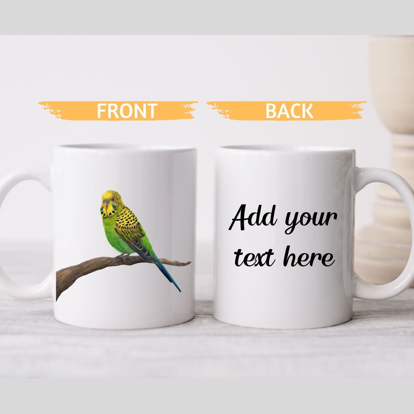 Budgerigar Mug - MerikaArt