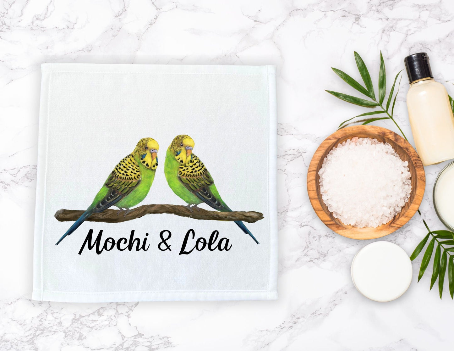 Budgerigar Parakeet Bird Washcloth - MerikaArt