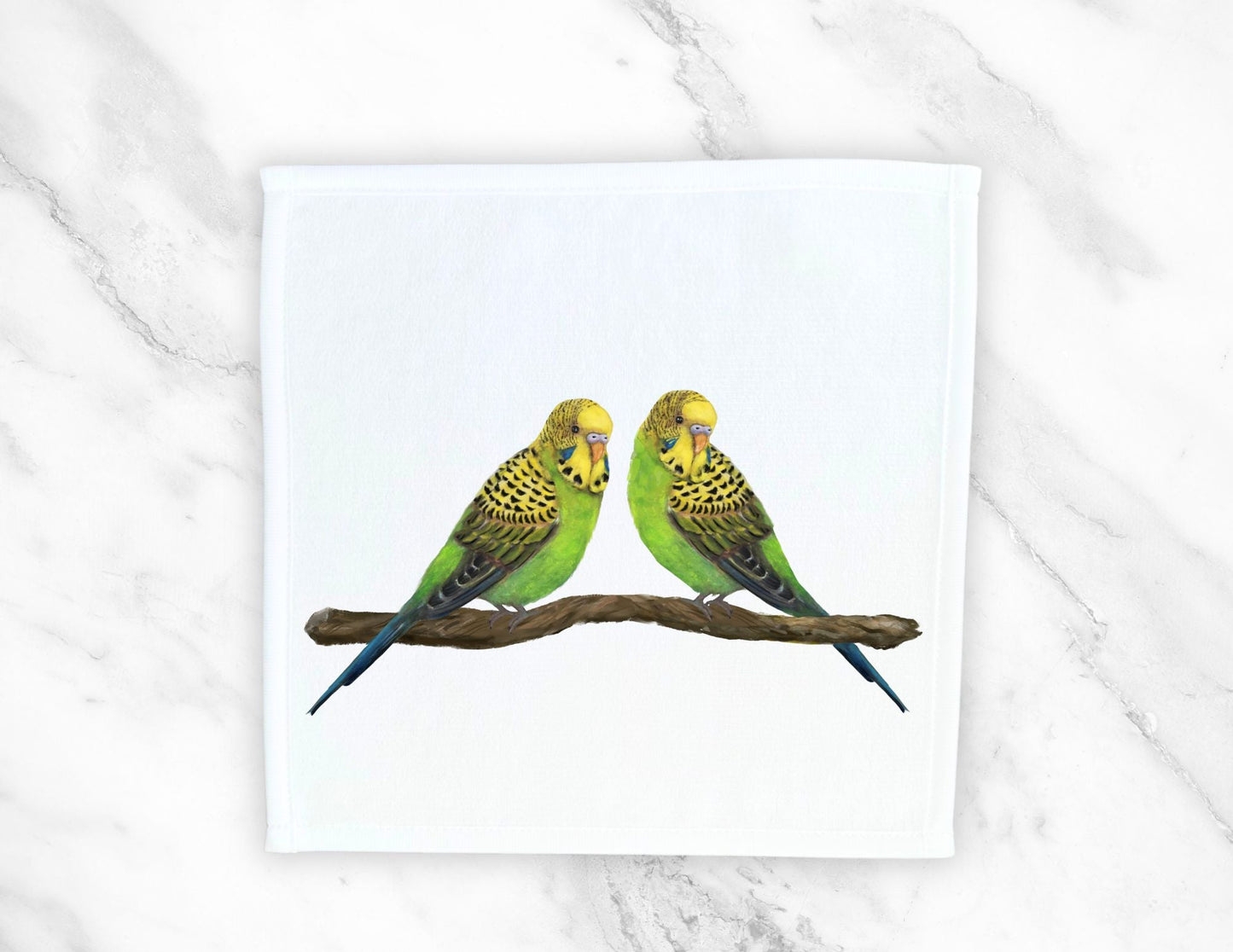 Budgerigar Parakeet Bird Washcloth - MerikaArt