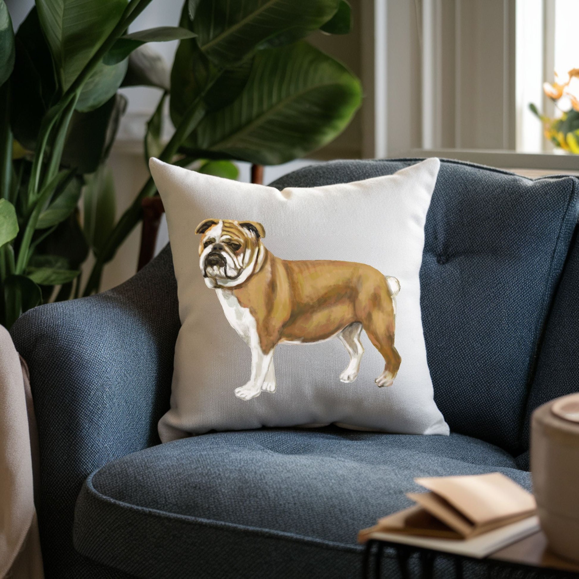 Bulldog Pillow - MerikaArt