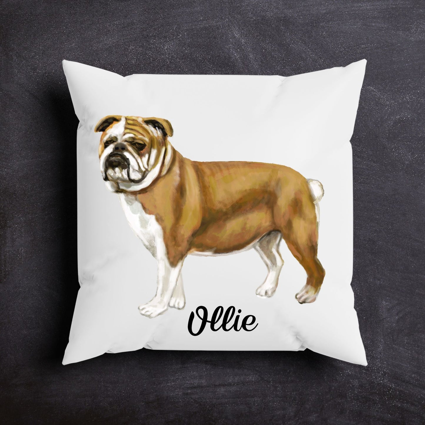 Bulldog Pillow - MerikaArt