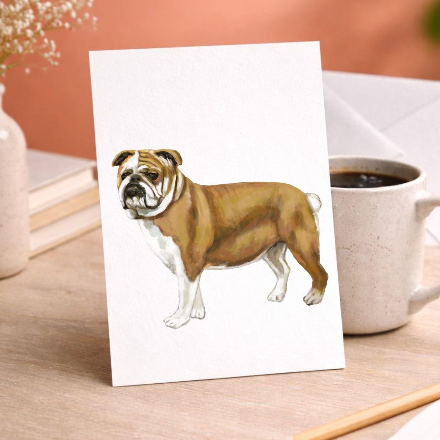 Bulldog Postcard - MerikaArt